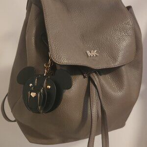 MICHAEL KORS 3-D Bear LEATHER Bag Charm Key Chain BLACK NEVER USED AUTHENTIC